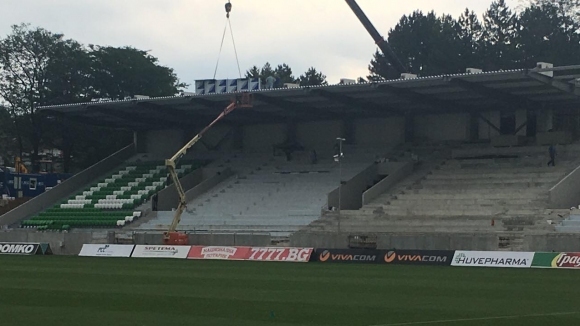 Работата по сектор “В” на “Лудогорец Арена” продължава да върви