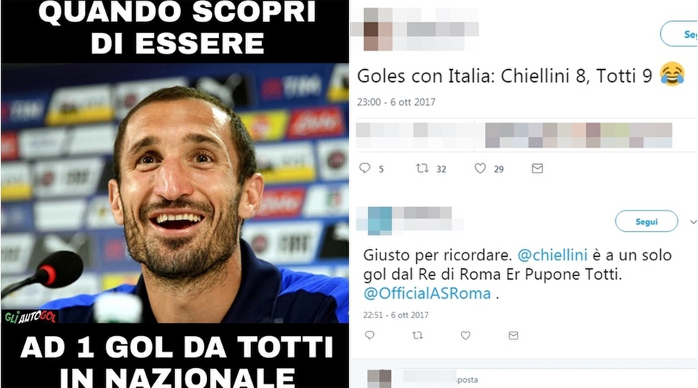 Защитникът на Ювентус Джорджо Киелини отбеляза гола за Италия при