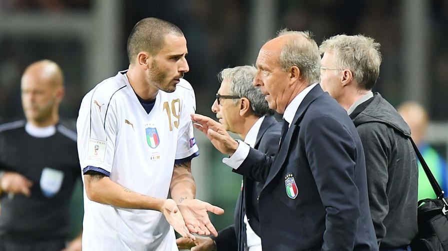 Селекционерът на Италия Джан Пиеро Вентура изглеждаше доста притеснен за