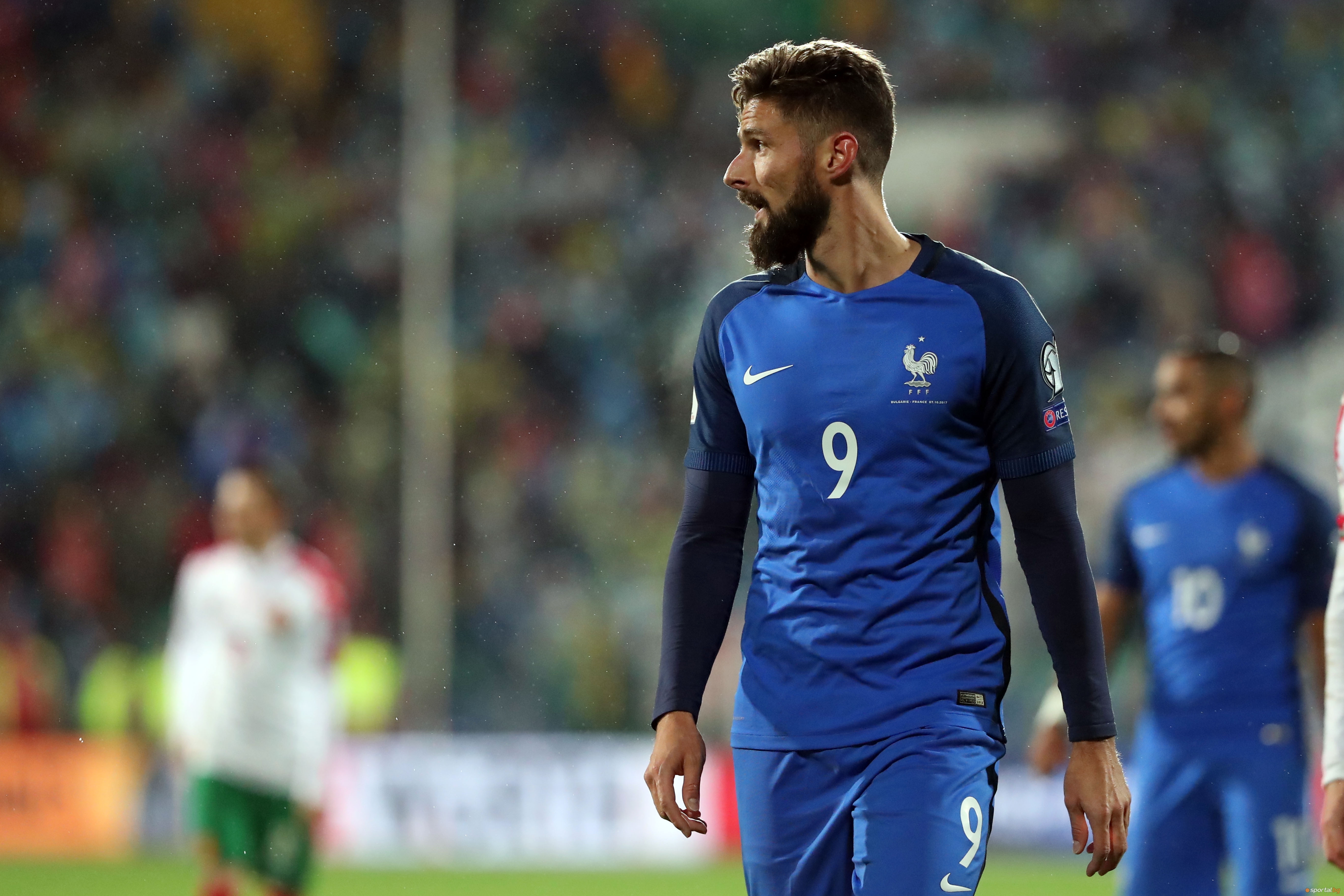 Нападателят на френския национален отбор Оливие Жиру ще пропусне контролата