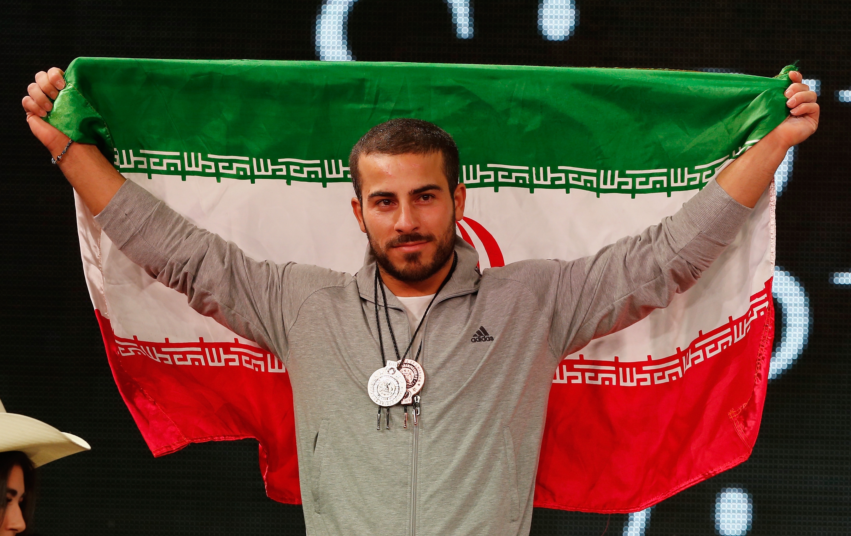 Иранският тежкоатлет Киануш Ростами който спечели златния медал във вдигането