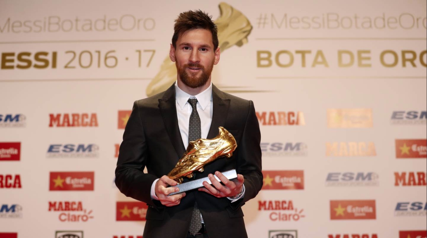 Нападателят на Барселона Лионел Меси получи “Златната обувка” за голмайстор