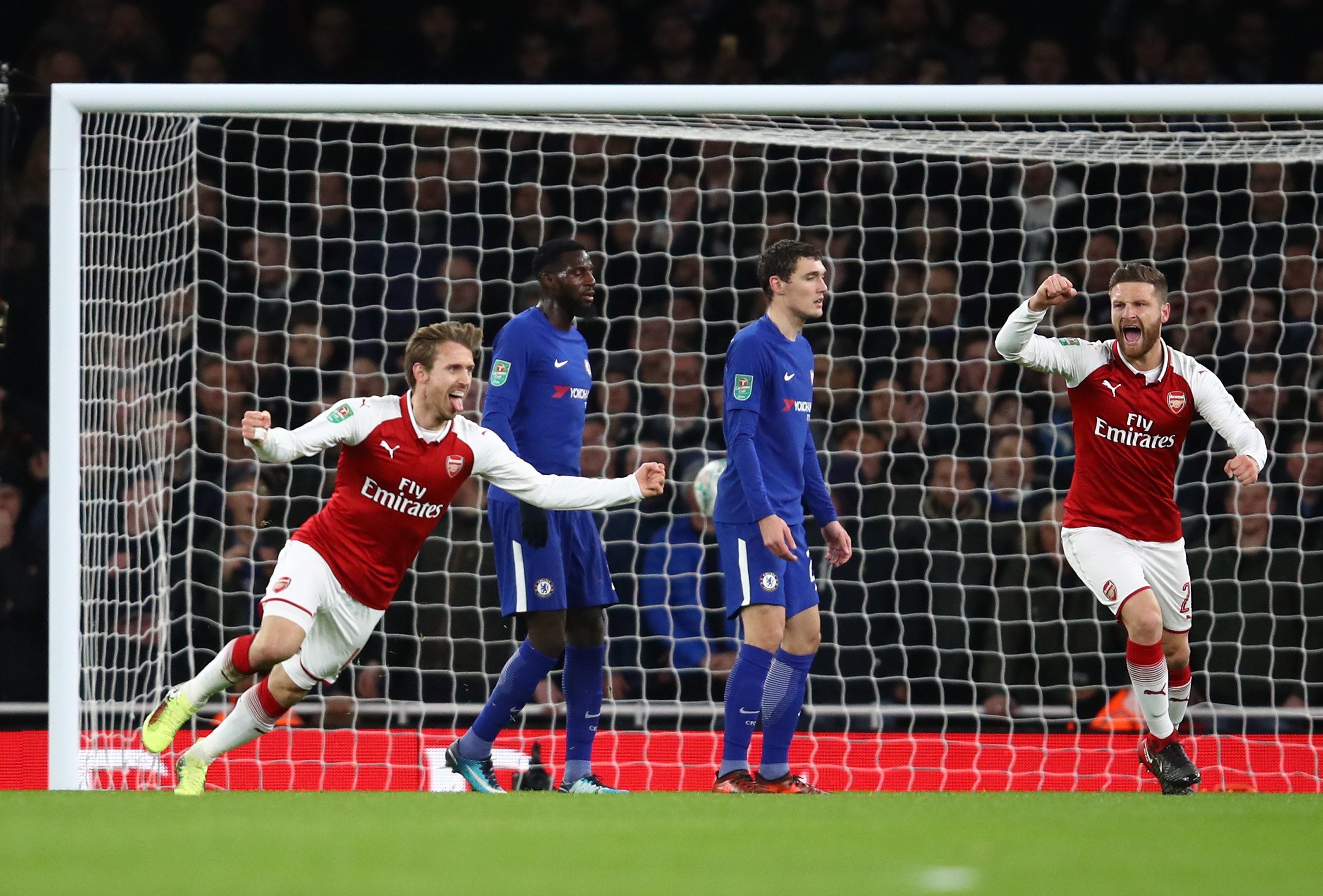 Арсенал приема Челси в реванш от полуфиналите на турнира за