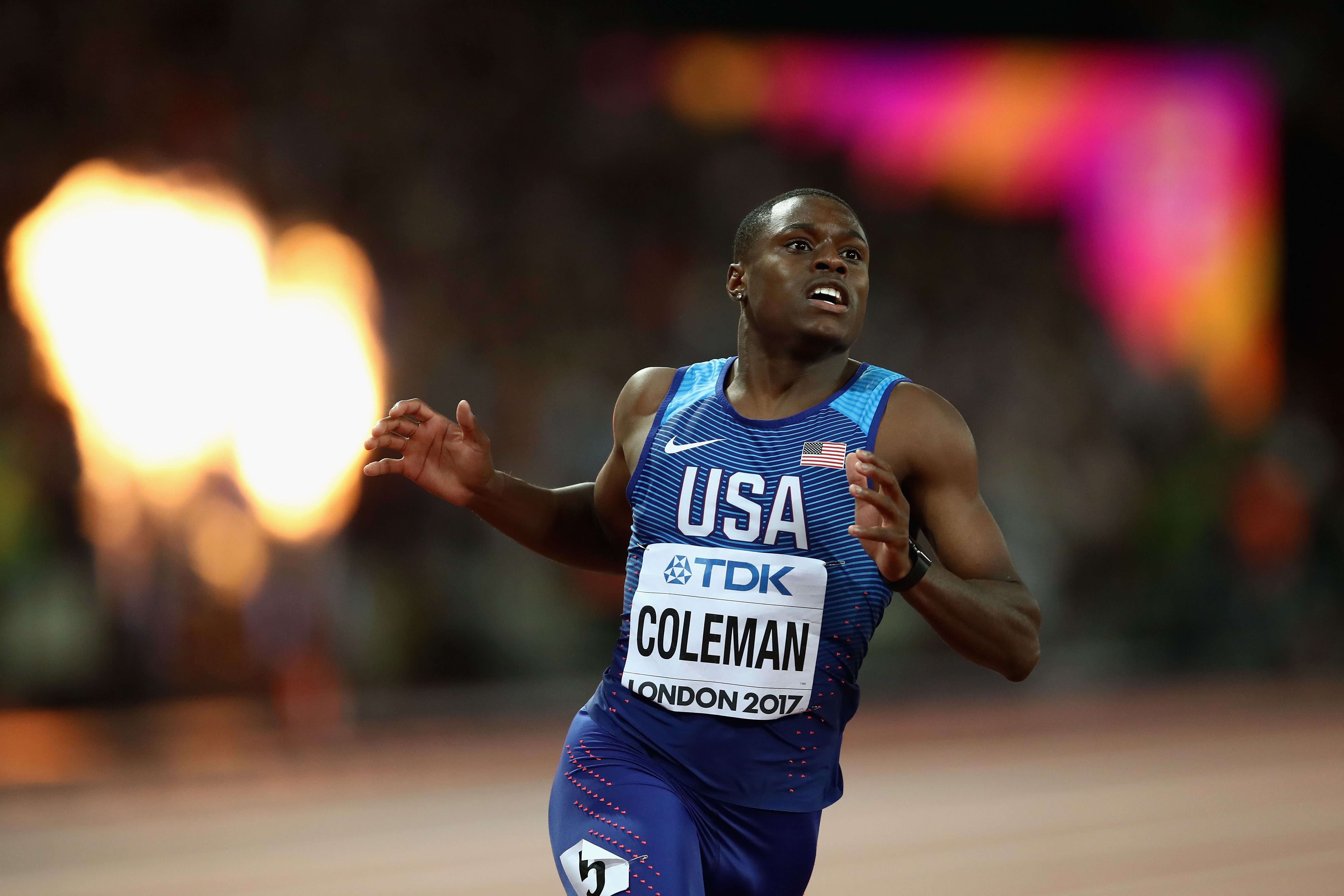 Американският спринтьор Крисчън Колман изненадващо бяга под световния рекорд на