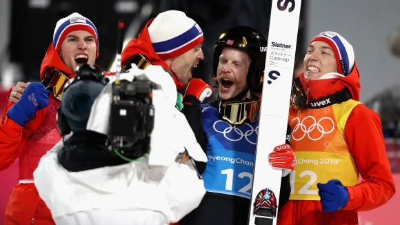Норвегия спечели златен медал в отборния ски скок за мъже от