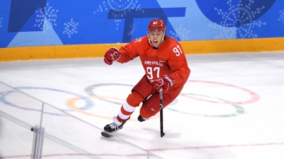 Нападателят на руския отбор по хокей на лед Никита Гусев