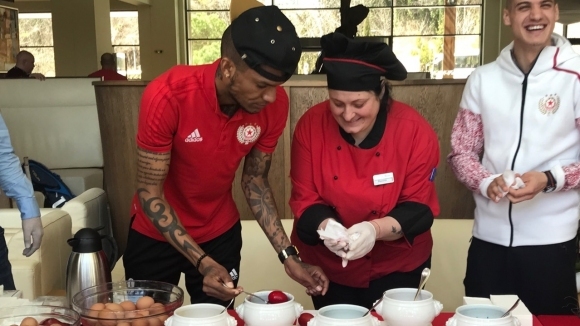 Футболистите на ЦСКА София се включиха днес в боядисването на