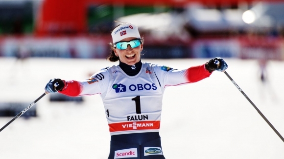Легендарната норвежка състезателка по ски бягане Марит Бьорген остана втора в