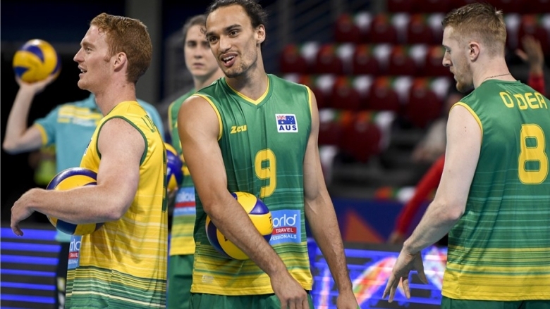 Специален ритуал за надъхване демонстрираха волейболистите на Австралия преди старта