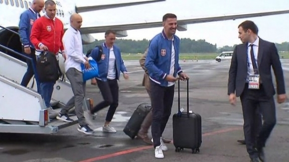 Футболистите и треньорският щаб на сръбския национален отбор пристигнаха в