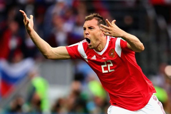 Нападателят на руския национален отбор Артьом Дзюба беше изключително радостен