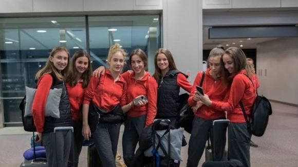 Националният отбор на България за жени ансамбъл и индивидуално пристигна