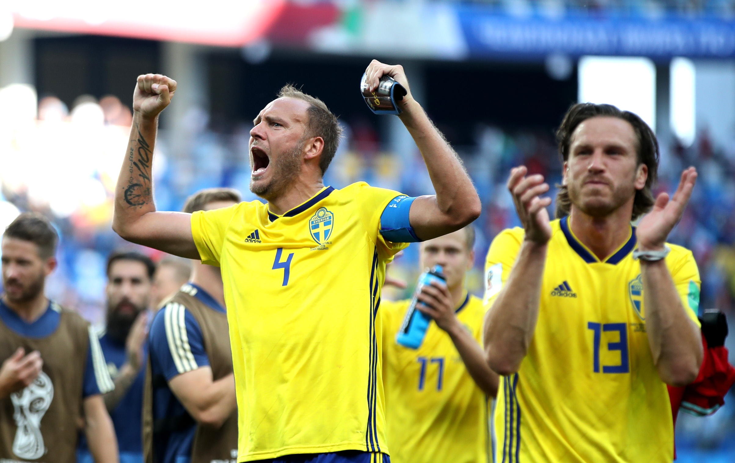 Шведският национал Андреас Гранквист беше избран за играч на мача