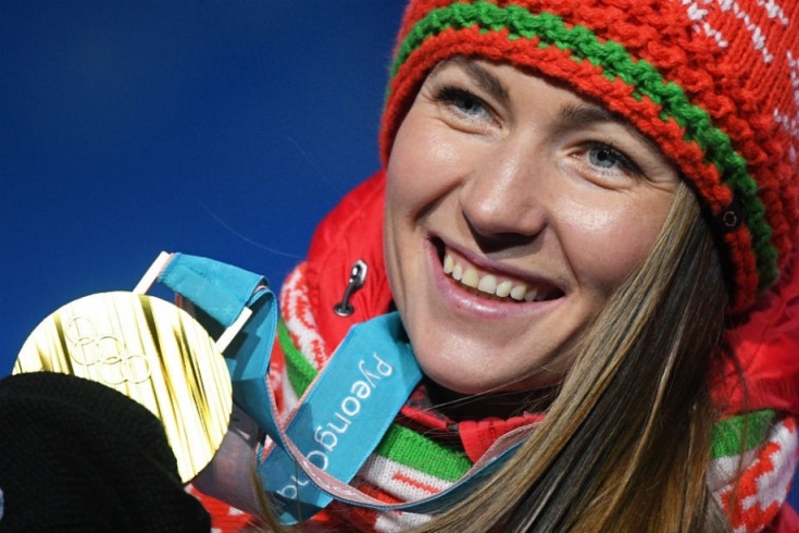 Четирикратната олимпийска шампионка по биатлон Даря Домрачова от Беларус която