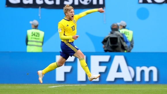 Голмайсторът за Швеция при победата с 1:0 над Швейцария Емил
