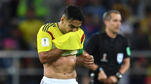 Нападателят на Колумбия Радамел Фалкао не скри разочарованието си след