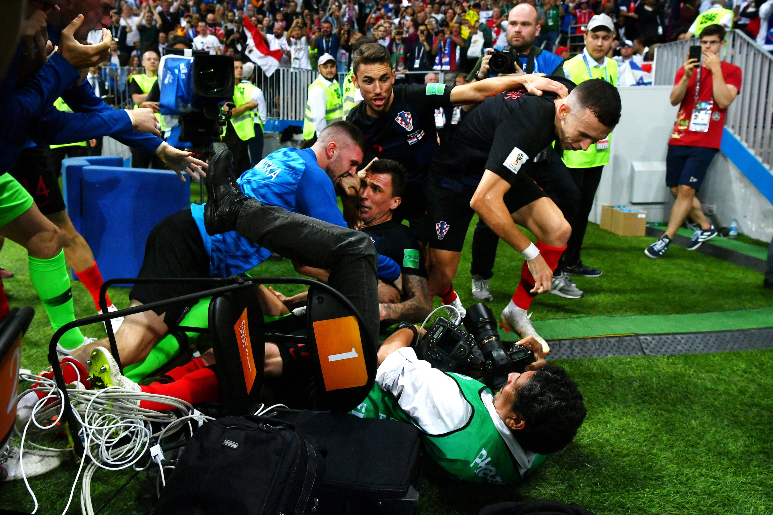 Футболистите на Хърватия бяха толкова превъзбудени при втория си гол