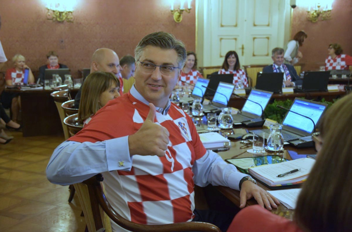 Премиерът на Хърватия Андрей Пленкович поздрави футболистите от националния отбор