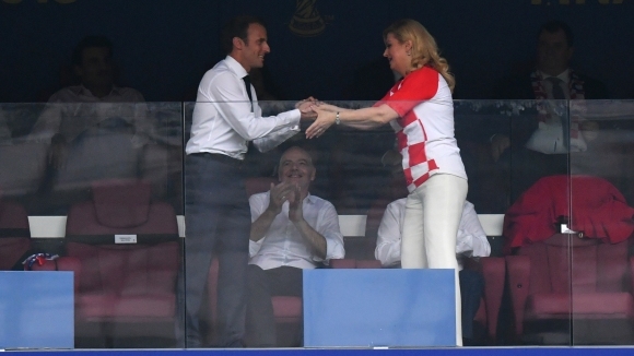 Президентът на Хърватия Колинда Грабар Китарович и колегата й от Франция