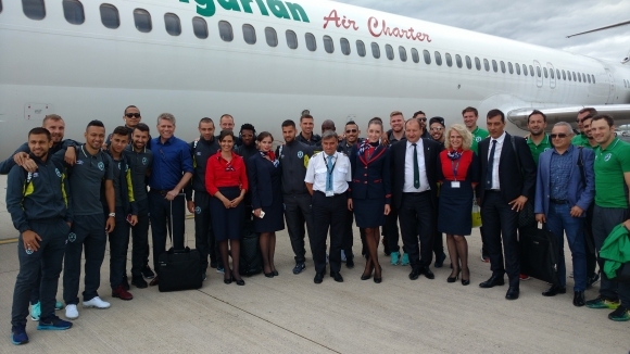 Отборът на Лудогорец кацна в Белфаст където утре орлите ще