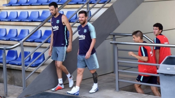 Аржентинската звезда на Барселона Лионел Меси проведе първа тренировка с