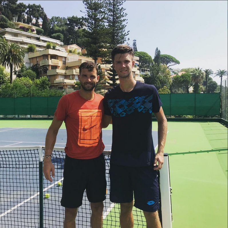 Григор Димитров проведе тренировка с младата надежда на италианския тенис