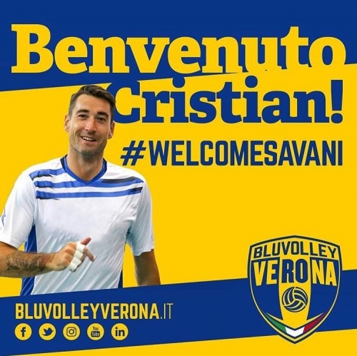 Италианският национал Кристиан Савани подписа с Калцедония Верона 36 годишният универсален волейболист подсилва шестия