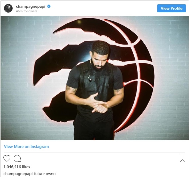 Световноизвестният рапър Дрейк публикува снимка в социалните мрежи с която