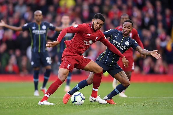 Мачът между Ливърпул и Манчестър Сити на Анфийлд от английската