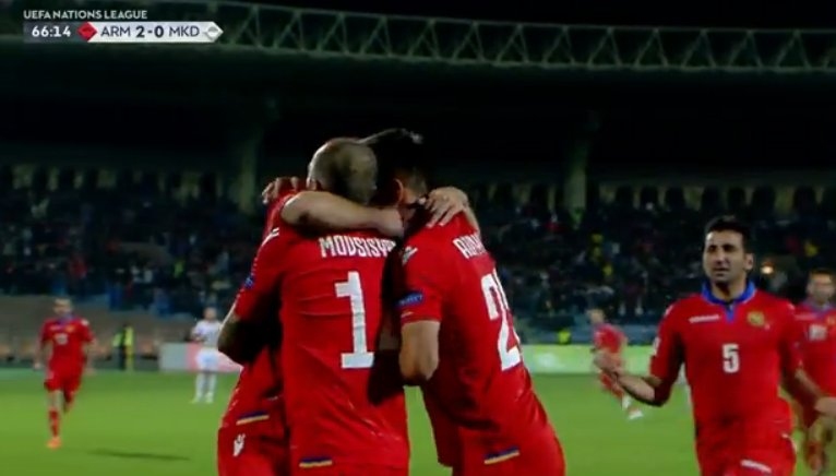 Армения нанесе първа загуба на Македония в Група 4 на