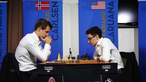 Шампионът Магнус Карлсен Норвегия и претендентът Фабиано Каруана САЩ завършиха