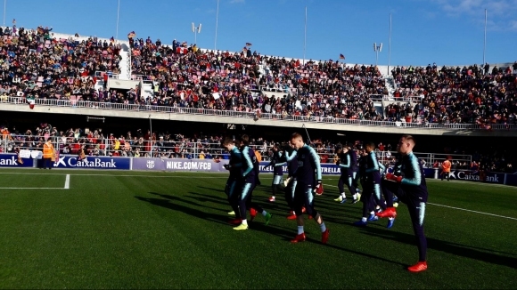 Тази сутрин отборът на Барселона проведе открита тренировка на стадион