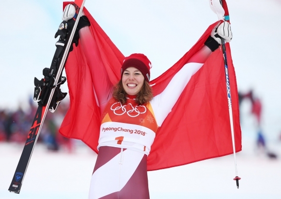 Олимпийската шампионка в алпийската комбинация от Пьончан 2018 Мишел Гизин