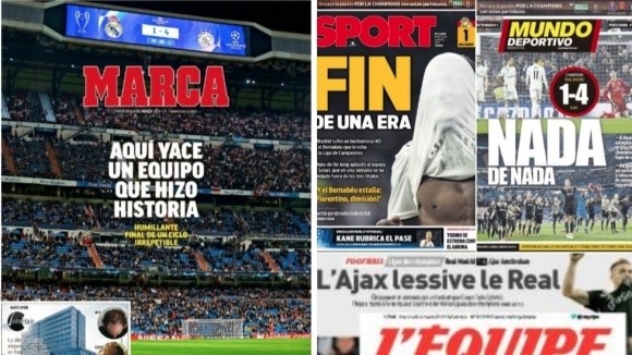 Всички спортни ежедневници в Испания обърнаха внимание на отпадането на