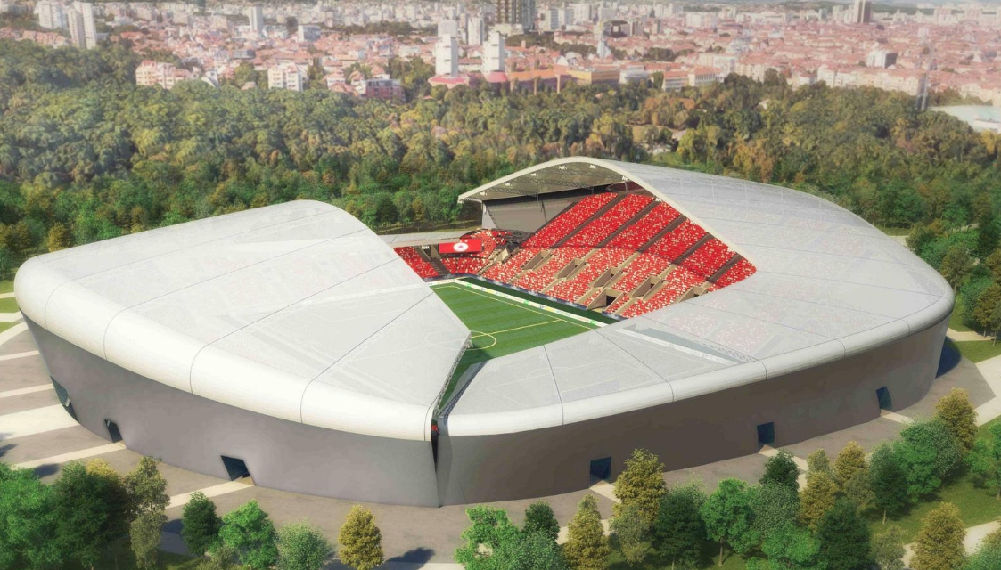 ЦСКА София представи първите проекти за новия стадион като червените споделят