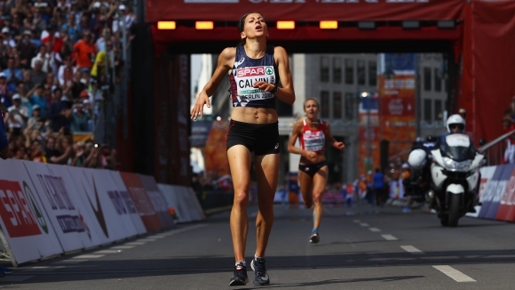 Френската бегачка Клеманс Калвен която е сребърна медалистка в маратона