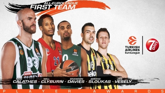 Евролигата обяви имената на петимата баскетболисти които влизат в идеалния