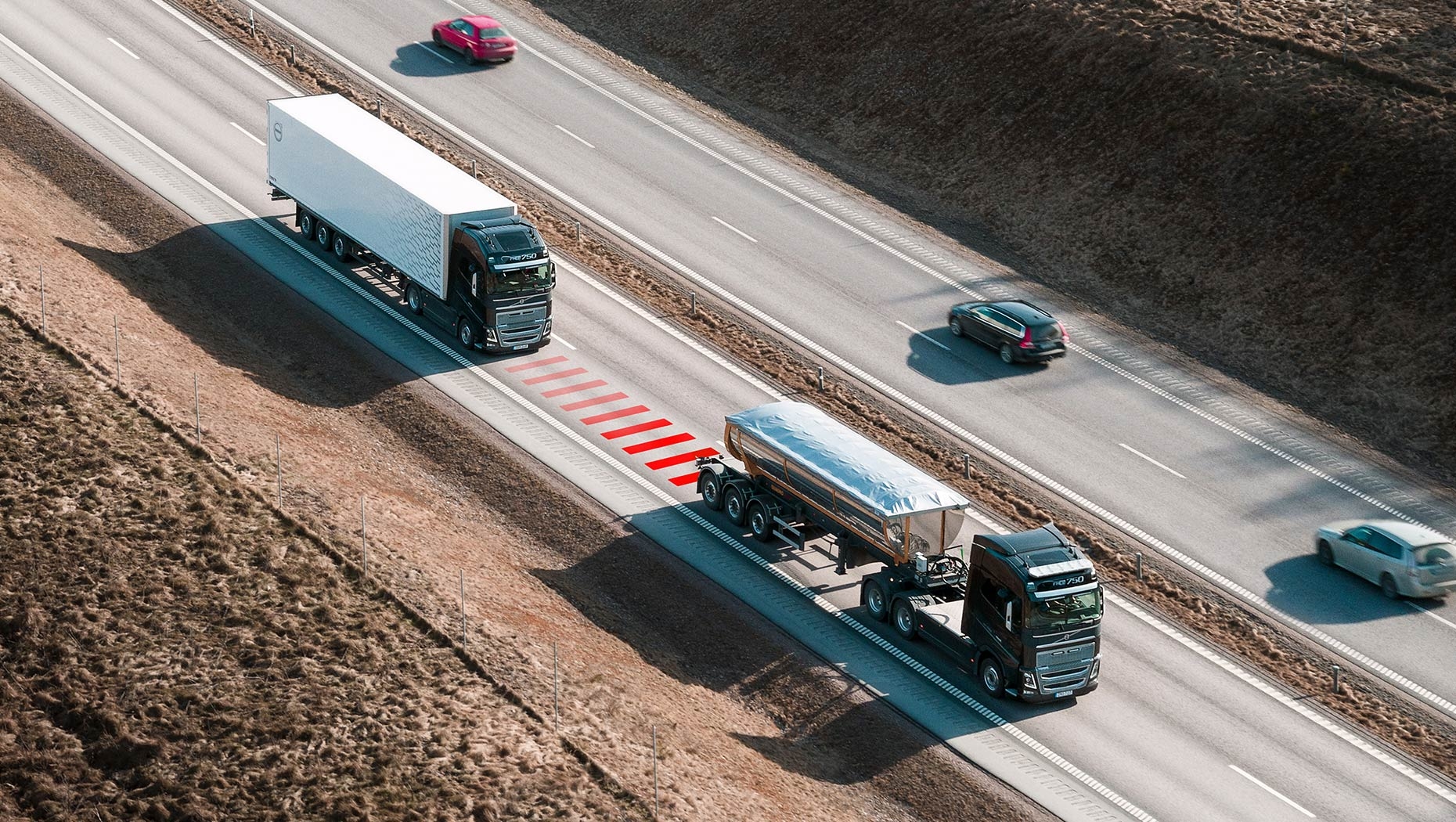 Volvo Trucks представи функция за безопасност предупреждение за дистанция