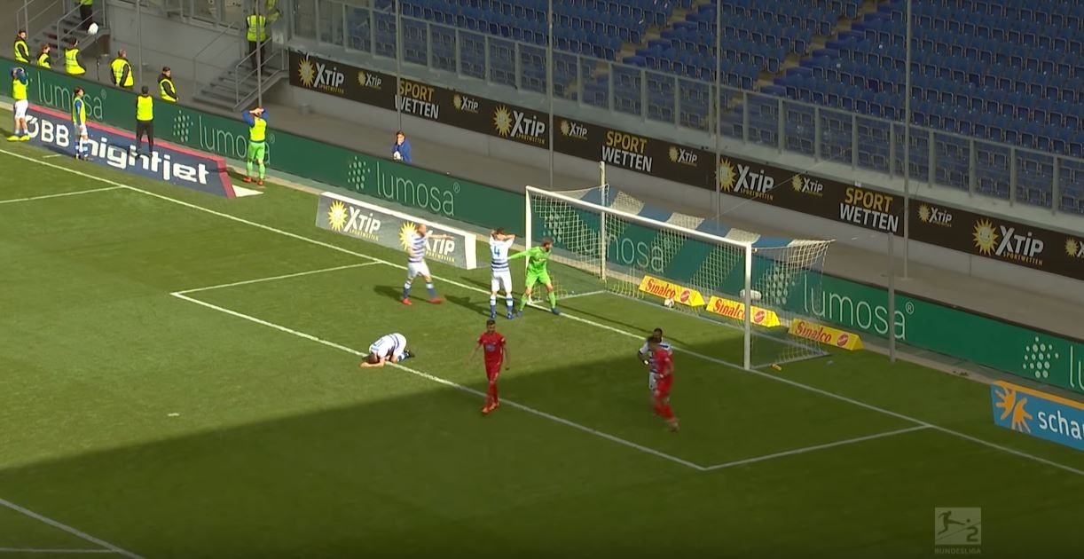 Атрактивен автогол видяха зрителите на мача между Дуисбург и Хайденхайм