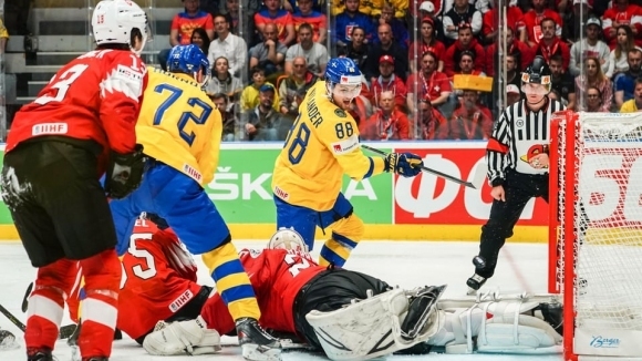Световният шампион Швеция победи Швейцария с 4:3 (1:1, 2:1, 1:1)