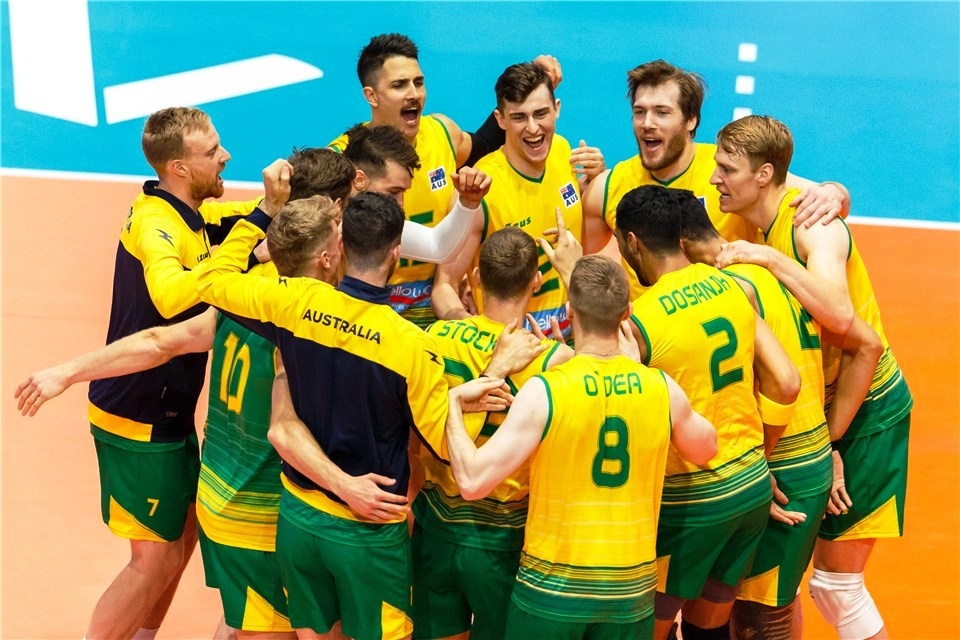Мъжкият национален отбор на Австралия постигна първа победа във Волейболната