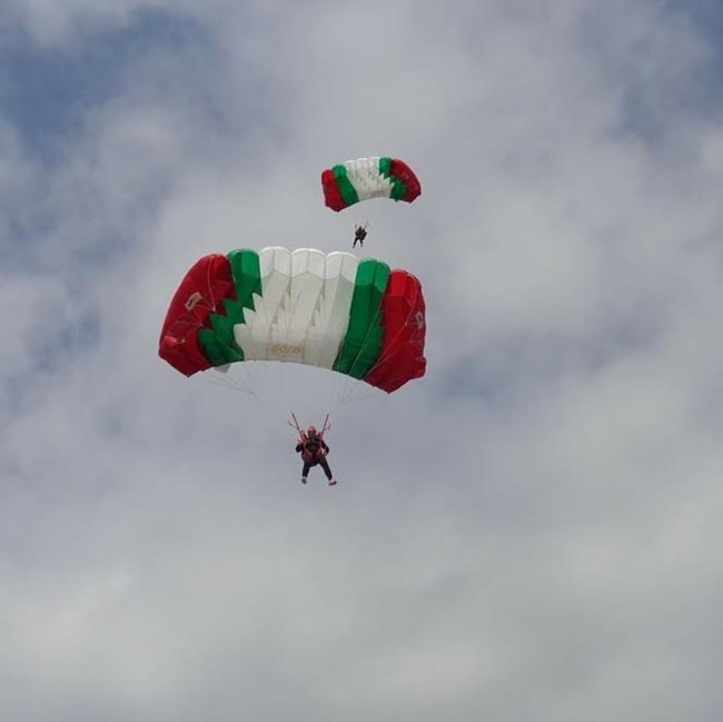 Какво е да се спускаш с парашут и да уцелиш