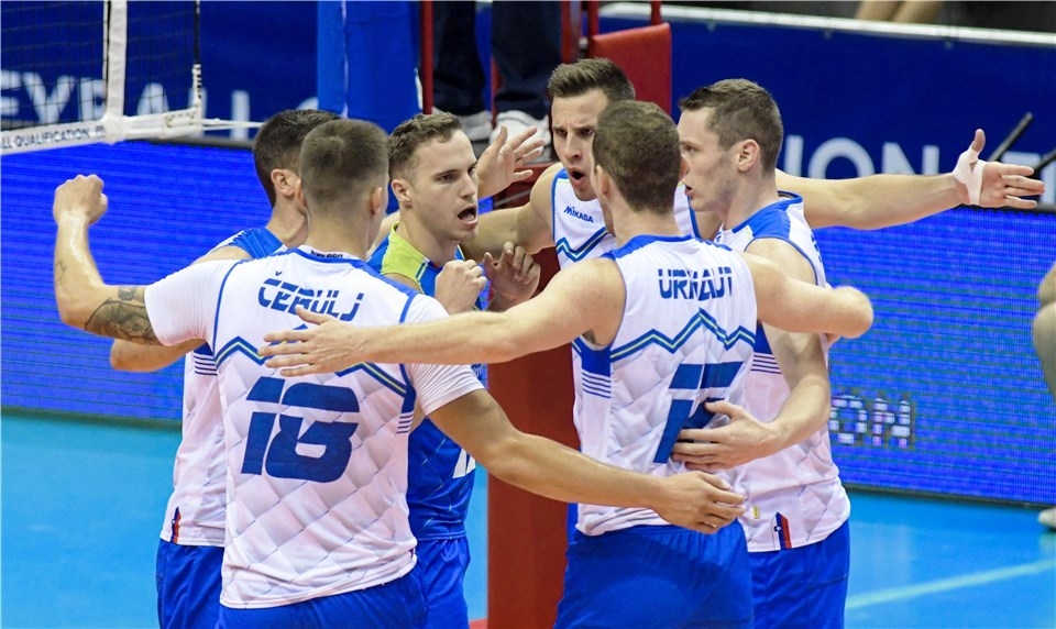 Волейболистите от националния отбор на Словения постигнаха първа победа в