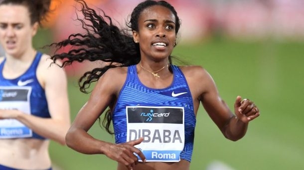 Световната рекордьорка в бягането на 1500 метра Гензебе Дибаба (Етиопия)