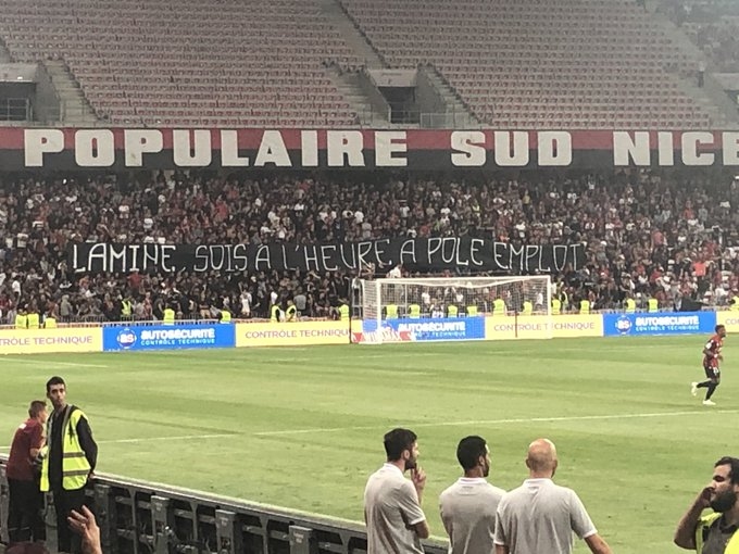 Феновете на Ница не показаха жалост към 18 годишния нападател Ламин