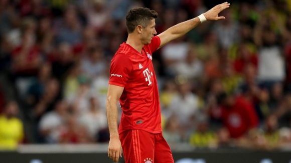 Нападателят на Байерн Мюнхен Роберт Левандовски в мача от 6 ия