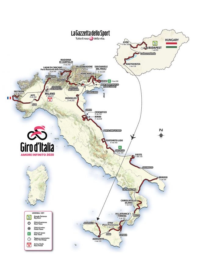 Колоездачната Обиколка на Италия за първи път в историята ще
