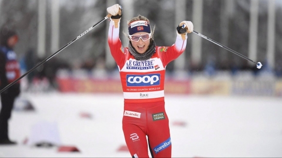 Норвежката зимна кралица на ски бягането Терезе Йохауг очаквано спечели