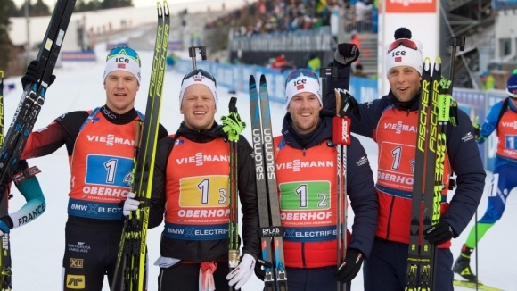 Норвегия спечели щафетата на 4 по 7 5 км за мъже