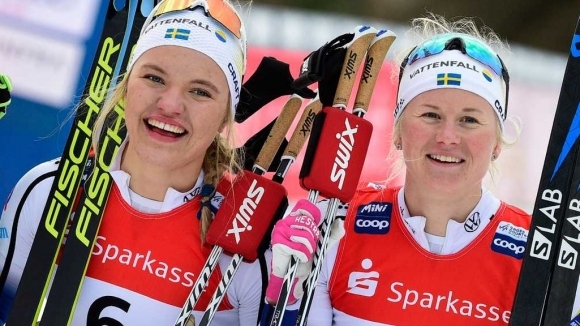 Първият състав на Швеция спечели отборния спринт при жените от